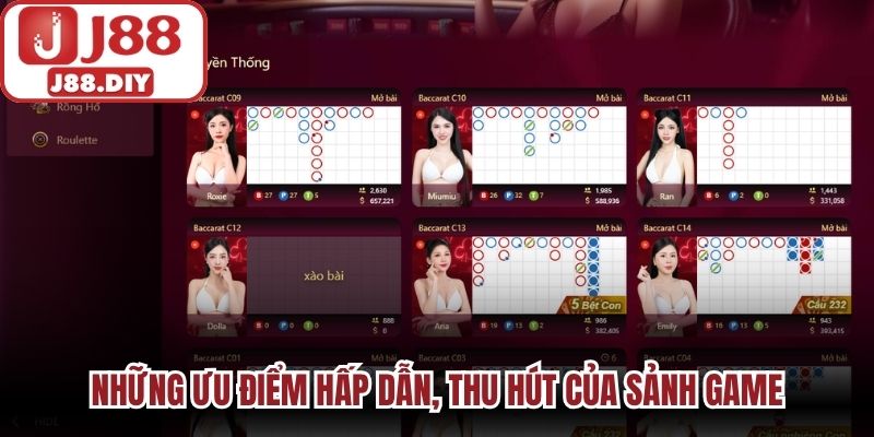 Những ưu điểm hấp dẫn, thu hút của sảnh game