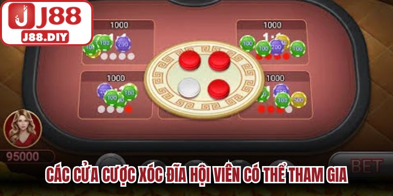 Các cửa cược xóc đĩa hội viên có thể tham gia